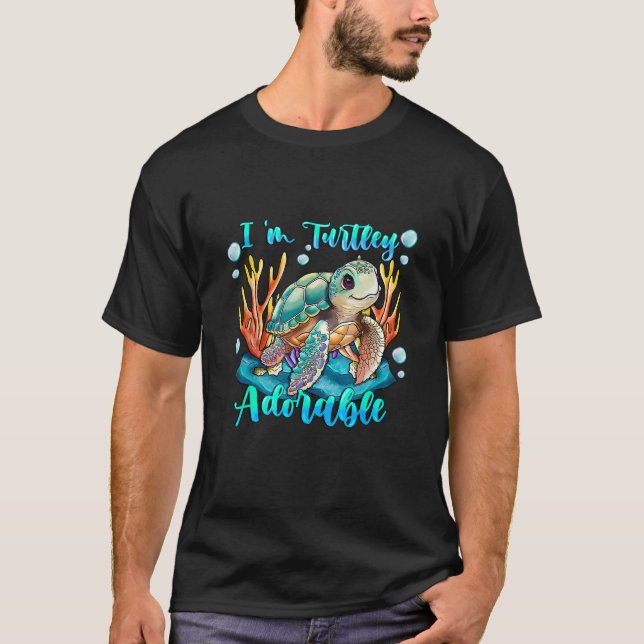 Jag är en turtley Adsible Sea turtle. T Shirt (Framsida)