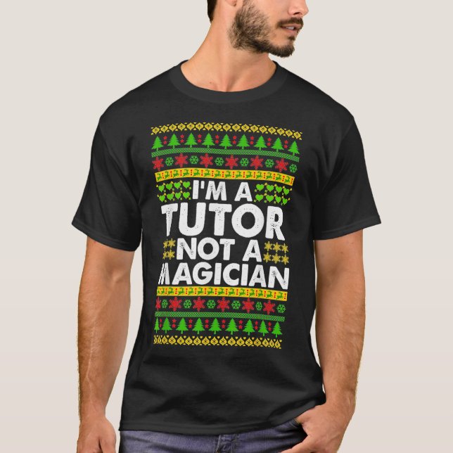 Jag är en TUTOR, inte en magiciansk uggla JulTUTOR T Shirt (Framsida)