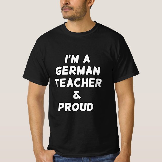 JAG ÄR EN TYSLÄRARE & STOLT T SHIRT (Framsida)