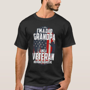 Jag är en Underbar farfar i Pappa och en veteran-i T Shirt