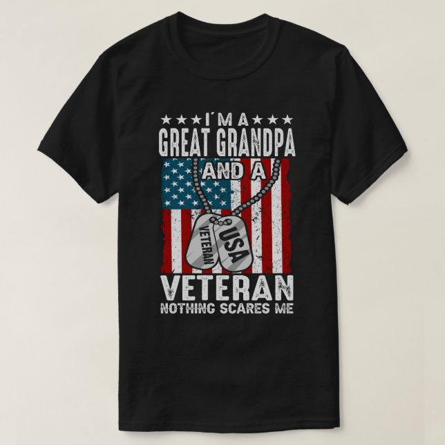 Jag är en UNDERBAR GRANDPA och ett veteranskt inge T Shirt (Design framsida)