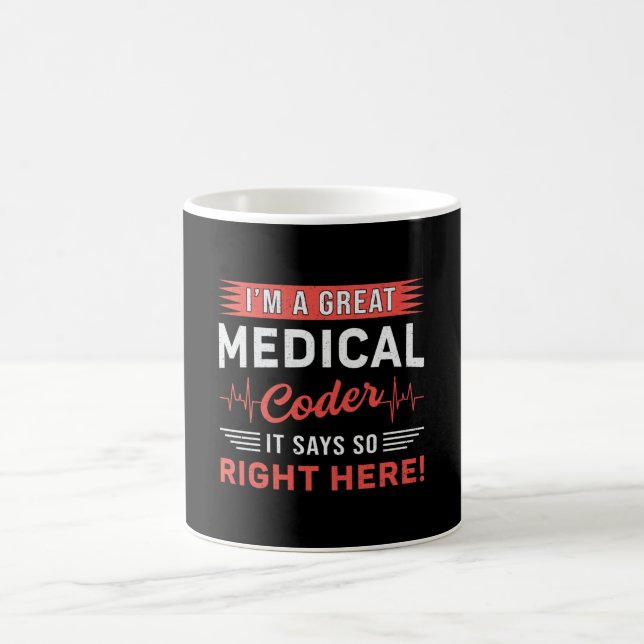 Jag är en Underbar medicintekod-programmerare Kaffemugg (Center)