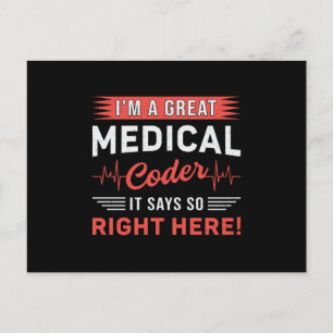 Jag är en Underbar medicintekod-programmerare Vykort