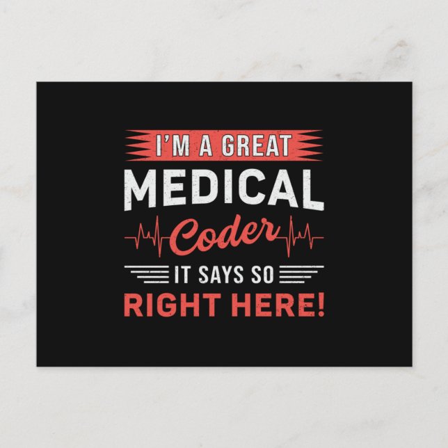 Jag är en Underbar medicintekod-programmerare Vykort (Framsida)