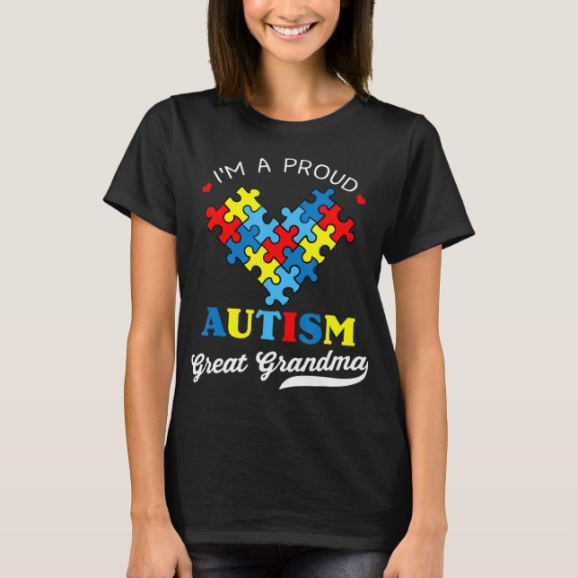 Jag är en Underbar proud Autism farmor - Perfekt f T Shirt (Framsida)