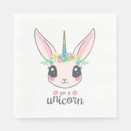 Jag är en Unicorn Bunny (Cute Art for Girls) Pappersservett