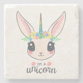 Jag är en Unicorn Bunny (Cute Art for Girls) Stenunderlägg