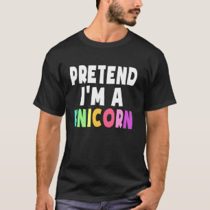 Jag är en Unicorn Costume Halloween fest Girl T Shirt