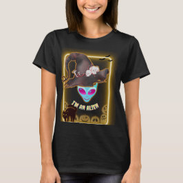 "JAG ÄR EN UTLÄNNING" Halloween T-Shirt: Neon Desi T Shirt