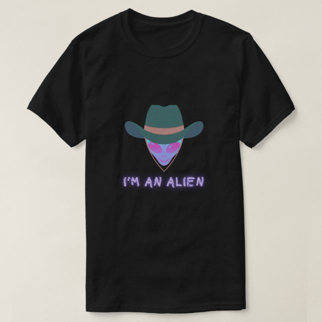 "JAG ÄR EN UTLÄNNING" T-shirt - Cowboy (Design framsida)