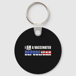 Jag är en vaccinerad republikansk vaccinationsmedv nyckelring