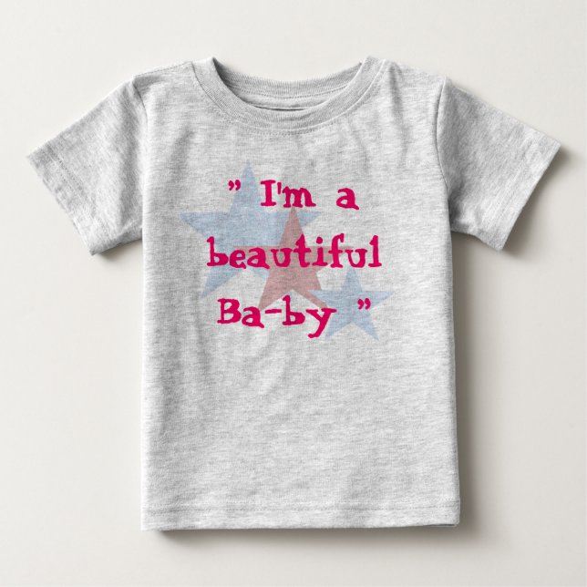 Jag är en vacker Baby Tee Shirt (Framsida)