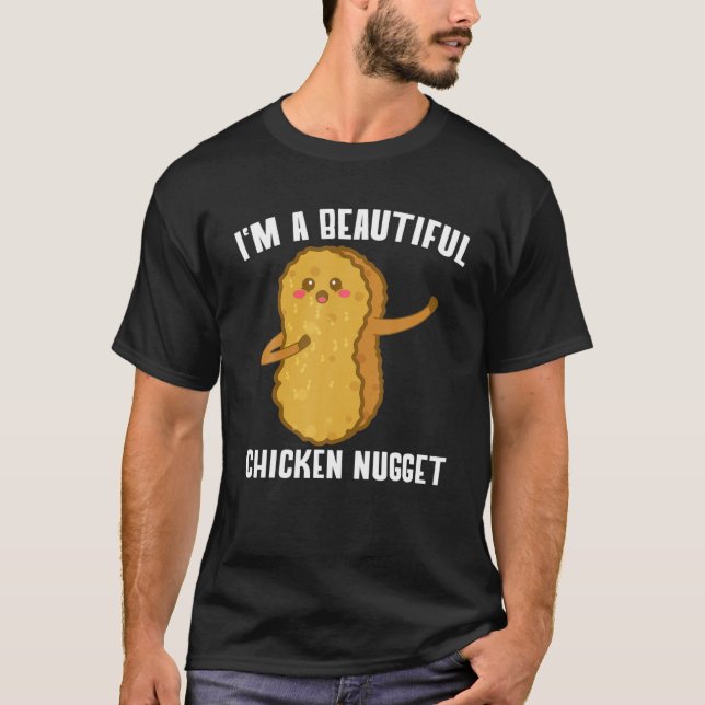 Jag är en vacker Chicken Nugget Costume Kids Chick T Shirt (Framsida)