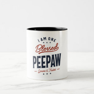 Jag är en välsignad Peepaw-design Två-Tonad Mugg