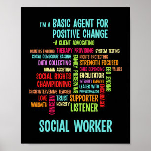 Jag är en vanlig Agent för Social arbetargåva Ment Poster