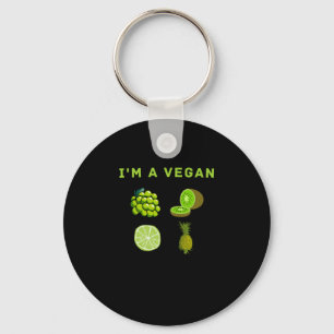 Jag är en Vegan-food World Vegetarian Day Nyckelring