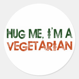 Jag är en vegetarian. runt klistermärke