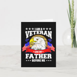 Jag Är En Veteran Liksom Min Far Före Mig Minnesmä Kort