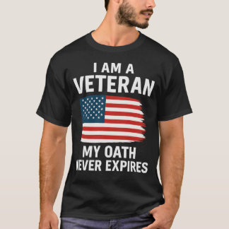 Jag Är En Veteran Min Ed Utgår Aldrig T-Shirt