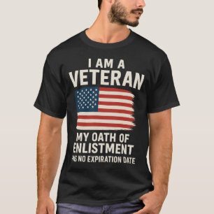 Jag Är En Veteran Min Ed Utgår Aldrig T-Shirt