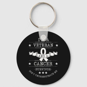 Jag är en veteran och en cancersvakt. nyckelring
