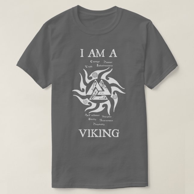 Jag är en Viking Valknut 2 T Shirt (Design framsida)