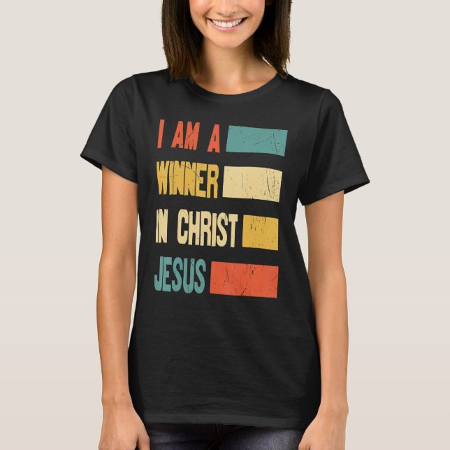 Jag är en vinnare i Jesus guds Religiösa T Shirt (Framsida)