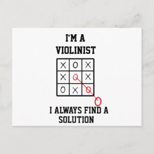 Jag är en violinist jag hittar alltid en lösning vykort
