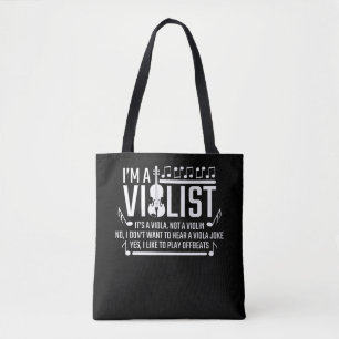Jag är en Violist det är Viola inte Violin Sarca Tygkasse