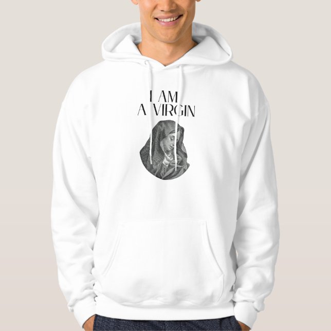 JAG ÄR EN VIRGIN - FUNNY MANAR HOODIE (Framsida)