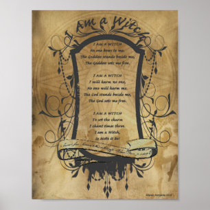 JAG ÄR EN VITCH CHANT POSTER