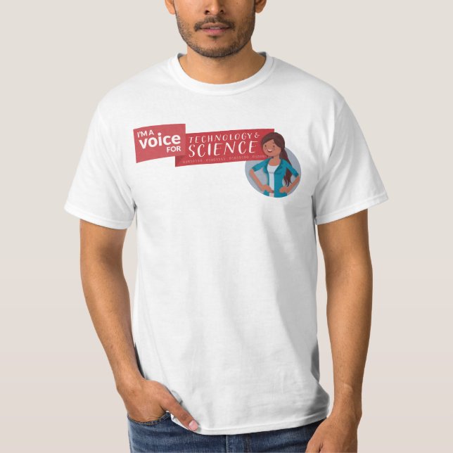 Jag är en Voice for Tech & Science - Maria T-Shirt (Framsida)