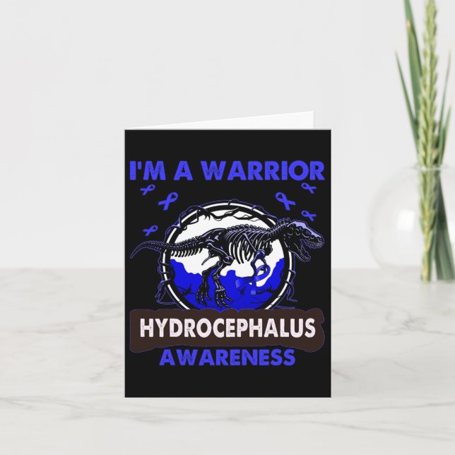 Jag är en Warrior Hydrocephalus Awareness Kort (Framsida)