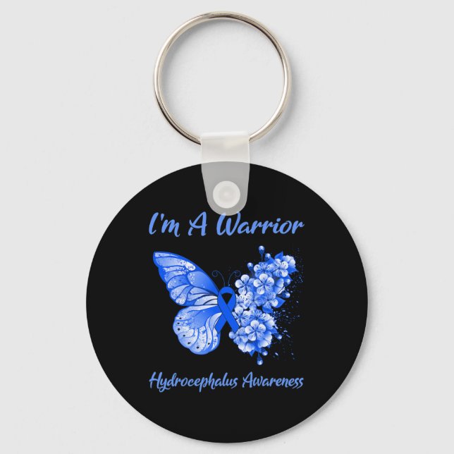 Jag är en Warrior Hydrocephalus Awareness Nyckelring (Framsida)