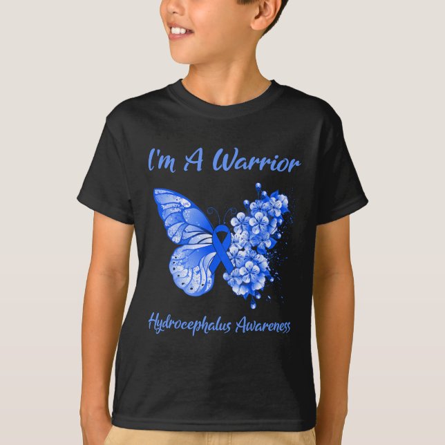 Jag är en Warrior Hydrocephalus Awareness T Shirt (Framsida)