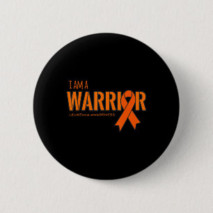 Jag är en Warrior Leukemia Cancer Awareness Knapp