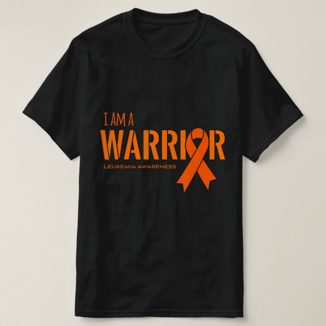 Jag är en Warrior Leukemia Cancer Awareness T Shirt (Design framsida)