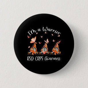 Jag är en Warrior RSD Crps Awareness Gnomes Knapp