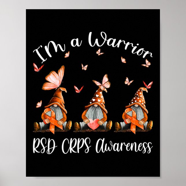 Jag är en Warrior RSD Crps Awareness Gnomes Poster (Framsidan)