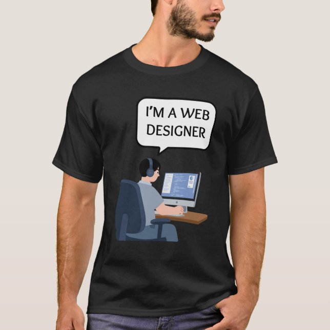 Jag är en webbdesigner t shirt (Framsida)