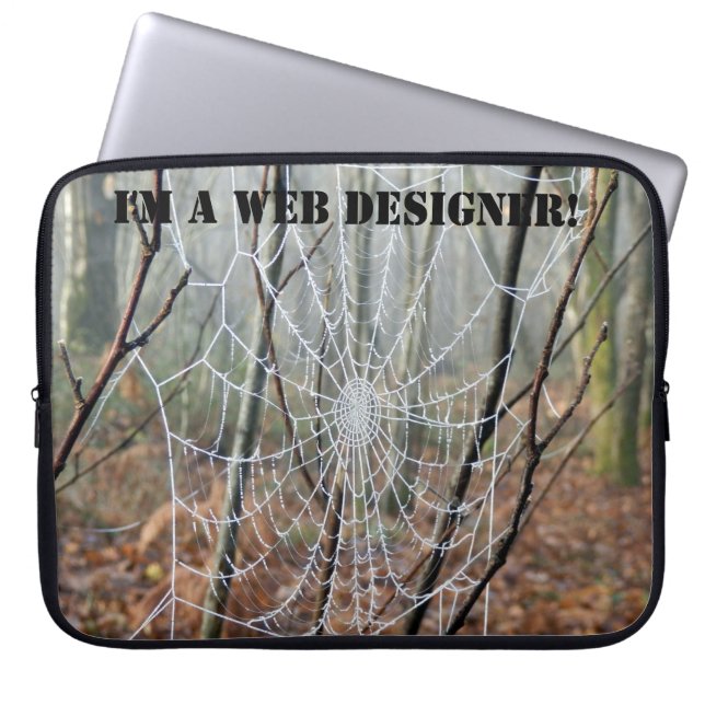 Jag är en WEBBEN designer! Laptop-fodral Laptop Sleeve (Framsidan)