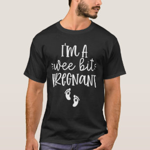 Jag är en Wee-bitars gravid Irish St Patricks Grav T Shirt