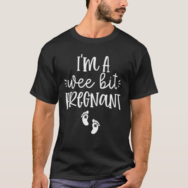 Jag är en Wee-bitars gravid Irish St Patricks Grav T Shirt (Framsida)