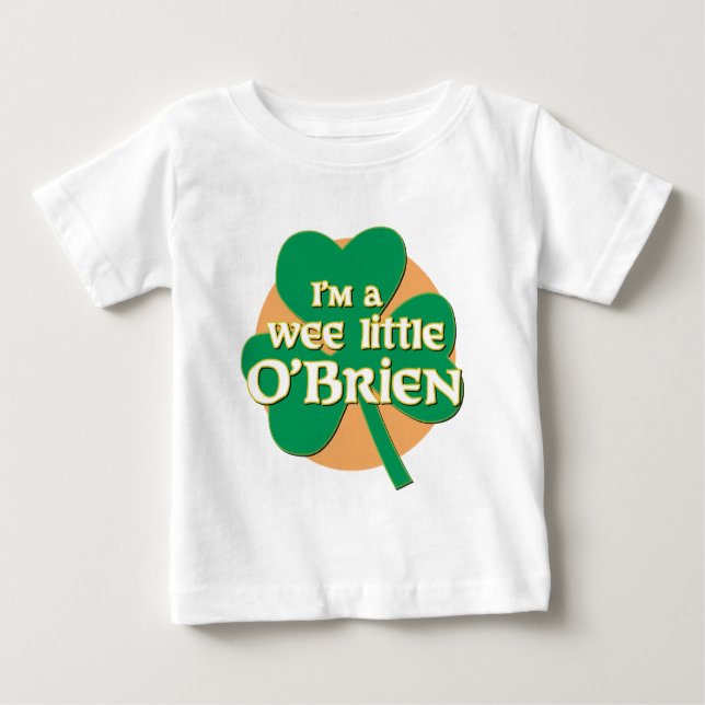 Jag är en Wee Little O'Brien Långärmad Infant Tshi Tee Shirt (Framsida)