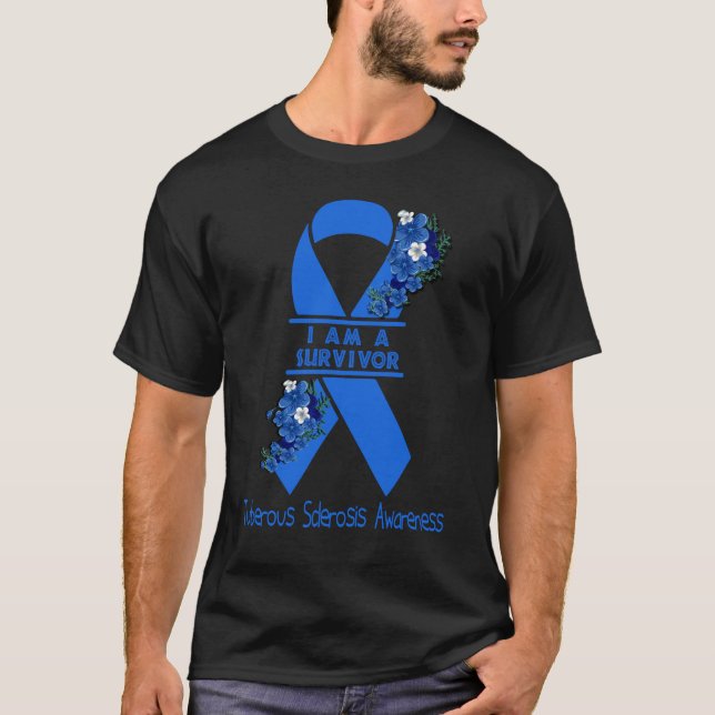 Jag är en yvivor Tuberous Sclerosis Awareness T Shirt (Framsida)