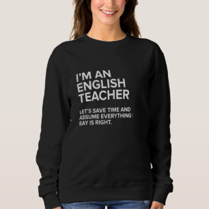 Jag är engelsk lärare Funny Sarcastic Joke Manar W T Shirt