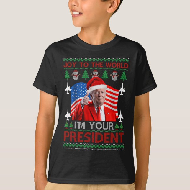 Jag är er president 47:e klumpen 2024: God jul T Shirt (Framsida)