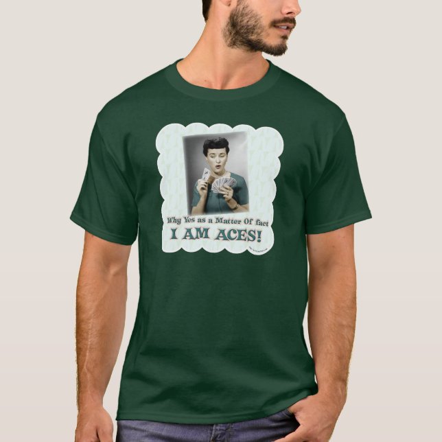 Jag är Ess Funny Retro Photo Art Motto Tee Shirt (Framsida)