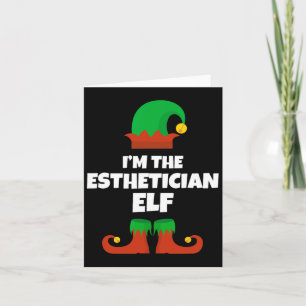 Jag är Esthetician Elf Family Pajama jul Kort