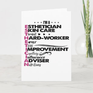 Jag är Esthetician Studenten Salon Estheti Kort